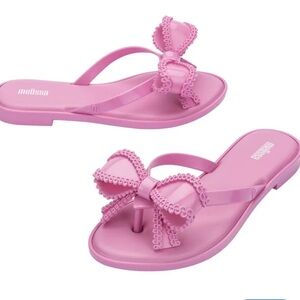 Melissa jelly bow Flip Flops sandals Size 8 NWOT (V- 15)